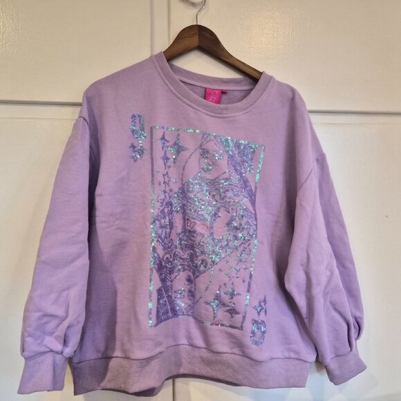 Lavender Tonal QOS Logo Sweatshirt - Picture 2 of 5